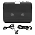 Miniatyrbillede 1 af 8: TON007B Bluetooth Kassetteafspiller med Hovedtelefon Auto Reverse Funktion Stereo Kassetteafspiller Sort