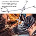 Miniatyrbillede 8 af 8: Rustfrit stål kropspiercing tang værktøj øre læbe navle næse tunge septum tang klemme (5#)