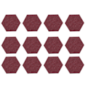 Miniatyrbild 1 av 8: 12 st Ljudabsorptionsskiva Hex Självhäftande Akustikpaneler Kilformade Väggar Ljudisolerad Inhägnad Mörkröd