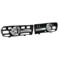 Miniatyrbillede 3 af 8: 2 stk. H3 Tågelygter Gitre med LED DRL Lampe til 1997-2006 TDI MK4