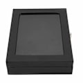 Miniatyrbillede 4 af 8: Pin Display Case Ordentlig Opbevaring Transparent Støvtæt Sort Badge Opbevaringsboks til Hjem Smykkebutik S