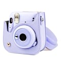 Miniatyrbillede 6 af 8: PU Læder Taske med Skulderrem til Fujifilm Instax Mini 11 Kamera Lilla