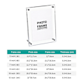 Miniatyrbild 2 av 7: Transparent Fotoram Akryl Bildram för att Visa Certifikat och Foton med Metallställ 13,2 X 18,3 cm / 5,1 X 7,2 tum