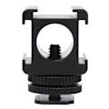 Miniatyrbillede 2 af 8: Metal Kamera Tri Hot Shoe Mount Adapter til Mikrofon LED Video Lys Monitor