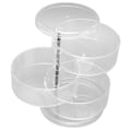 Miniatyrbillede 6 af 8: Roterende smykkeskrin 3 lag Transparent Plastik 360 Graders Rotation Elegant Stil Øreringeholder til Kvinder