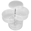 Miniatyrbillede 4 af 8: Roterende smykkeskrin 3 lag Transparent Plastik 360 Graders Rotation Elegant Stil Øreringeholder til Kvinder