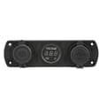 Miniatyrbillede 3 af 8: 3 i 1 Oplader Panel Dobbelt USB Udtag Panel Cigarettænder Udtag LED Digital Voltmeter til Lastbil Marine RV