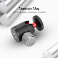 Miniatyrbillede 8 af 8: Aluminiumslegering 360° Drejeligt Mini Kuglehoved 1/4\" Skruebeslag til DSLR Kamera Stativ