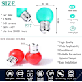 Miniatyrbild 2 av 5: Elegant Förpackning med 40 Färgade LED-lampor - 3W=30W, E27 Sockel, 240 Lumen, AC220V-240V