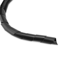 Miniatyrbillede 7 af 8: 2-pakke Wire Protector Spiral PP Wire Kabelbeskyttelse Tilbehør Wire Sleeve Sort 25mm