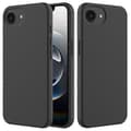 Kompatibelt iPhone 16e-fodral, droppsäkert flytande silikon, mjukt foder, baksida, telefonskydd Black