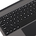Miniatyrbild 8 av 8: Trådlöst tangentbord BT5.0 Ultra Slim Touchpad PU Läder Enkel Kontroll Snabb Respons Tablet Tangentbord för Go 1 2 3 Med Färgglad Bakgrundsbelysning (450mAh Batteri)