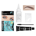Miniatyrbillede 1 af 8: Sort Øjenbrynsfarvesæt med Børste Halvpermanent Øjenbrynsfarve Øjenvipper og Øjenbrynsfarve Farve Øjenbryn (Brun) 10 ml + 10 ml