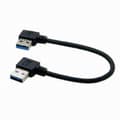 Miniatyrbillede 5 af 5: USB 3.0 Type A Han til Han Kabel med Fleksible 90 Graders Vinklede Stik -N 0.2m