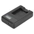 Miniatyrbillede 3 af 8: NP-45/ Li-40B Kamera Batteri Enkelt Oplader USB Opladning med LCD Skærm Sort
