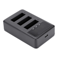 Miniatyrbillede 4 af 8: Action Kamera Batterioplader 3 Slot USB Opladning Sort Tilbehør til Sony NP-BX1