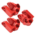 Miniatyrbillede 5 af 8: Fast kode trækbom i aluminiumslegering, egnet til Axial SCX10 III AX103007 1/10 RC bilmodel, rød