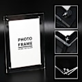 Miniatyrbild 5 av 7: Transparent Fotoram Akryl Bildram för att Visa Certifikat och Foton med Metallställ 13,2 X 18,3 cm / 5,1 X 7,2 tum