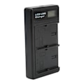 Miniatyrbillede 7 af 8: LCD Dobbelt USB-oplader med TypeC-interface til LPE6 Model Kamera Batterioplader