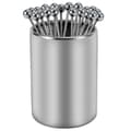 20 st. cocktailpinnar i rostfritt stål med hållare - återanvändbara silverspett Silver