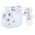 Miniatyrbillede 8 af 8: Transparent Kamerataske PVC Opbevaringspose med Justerbar Skulderrem til Instax Mini 11 Beskyttelse Lilla