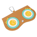 Miniatyrbillede 2 af 8: Solbrilleetui Dizzy Eyes Mønster Snaplukning Bedre Beskyttelse Ridsefast Brilleetui til Hjem Rejse Brun
