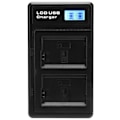 Miniatyrbillede 7 af 8: LCD-skærm Lithium Batteri Dobbelt Oplader USB Opladningsbase til NPFW50