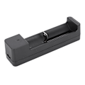 Miniatyrbillede 4 af 8: Sort PC Universal Single Slot USB Batterioplader Adapter LED Intelligent Opladning til Li Ion Celle 18650 26650 14500