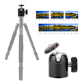 Miniatyrbillede 4 af 7: K26 360° Roterbar Mini Tripod Monopod Dobbelt Åbning Kuglehoved 1/4 Tommer Beslag til SLR Kamera