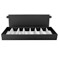 Miniatyrbillede 2 af 8: 8 rum Bærbar Brille Etui Rejse Solbrille Opbevaringsetui Organizer Sort