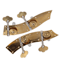 Miniatyrbillede 5 af 8: 2 stk. basstemmeskruer, dobbelt metalstemmer, dobbelt maskinhoved, reservedel, åben gearknap, guld
