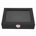 Miniatyrbillede 1 af 8: Pin Display Case Ordentlig Opbevaring Transparent Støvtæt Sort Badge Opbevaringsboks til Hjem Smykkebutik S