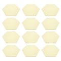 Miniatyrbild 2 av 8: 12 st Ljudabsorptionsskiva Hexagon Självhäftande Akustikpaneler Kilformade Väggar Ljudisolerad Inhägnad Ljusgul