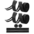 Miniatyrbillede 5 af 8: Mountainbike Styr Wrap Cykel Anti-Slip Styrbånd med 2 stk. Styrpropper (Sort)