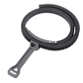 Miniatyrbillede 4 af 8: Holdbar justerbar zoom follow focus fokuseringshåndtag i plastik med gearring til DSLR-kamera, grå