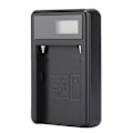 Miniatyrbillede 4 af 8: SEIVI Sort Plastik LED Video Lys LCD Elektrisk Mængde Display Kamera Batteri Oplader til Sony NP F550 F960 F970