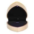 Miniatyrbillede 8 af 8: Hjerteformet Halskædeæske Elegant Smykke Display Gaveæske med LED-lys til Frieri Forlovelse Guld
