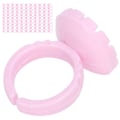 Miniatyrbild 5 av 8: 100 st Engångs Ögonfranslim Ring Kopp Ögonfransförlängning Limhållare Tillbehör Rosa