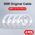 Miniatyrbillede 1 af 6: 【03】PD3.0 20W hurtigoplader datakabel til iPhone 14 13 12 Pro Max AirPods iPad USB Type C til Lightning-kabel 4 stk 4 PCS 4 PCS 2m