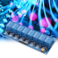Miniatyrbild 7 av 8: 8-kanals lågnivåtriggerrelämodul med optokopplare 12V