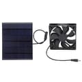 Solcelledrevet ventilator Bærbar 3,5W 6V solventilator til kyllingehus, hundehus, udendørs camping