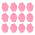Miniatyrbild 8 av 8: 12 st Ljudabsorptionsskiva Hexagon Självhäftande Akustikpaneler Kilformade Väggar Ljudisolerad Inhägnad Rosa