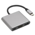 Miniatyrbillede 4 af 8: USB C til HD Multimedie Interface Hub 3 i 1 4K UHD 3840x2160 30Hz Type C til HD Multimedie Interface 4K USB 3.0 USB C Hub