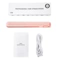 Mini 2 i 1 Plattång USB Keramisk Uppvärmning Uträtning Curling Plattång Rosa