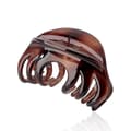 Stor chic styling hårklämma organiskt glas hårklämmor inomhus utomhus brun brown