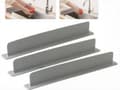 Silikon backsplash - diskbänkskant - diskbänks backsplash - tvättställskant - 3-pack - grå - lämplig för många