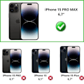 Pikkukuva 2 / 4: Elokuvan Laminoitu näyttö ja takapinta iPhone 15 PRO MAX:lle ja Kamera Suojaus [Paketti 2] Lasisuojus Phonillico® Transparent
