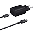 Miniatyrbild 2 av 4: Snabbladdare 25W + USB-C till USB-C-kabel för Samsung A13 4G-A23-A33 5G-A53 5G-A73 5G-A52-A52 5G-A52s 5G-A72-A72 5G Phonillico® Svart