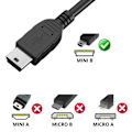 Pikkukuva 3 / 6: Lot 3 kaapelia Panasonic HC-V720M/HC-V727/HC-W570/HC-W580/HC-X800/HC-X810 - MINI USB/USB 2.0 Musta 1 Metri Phonillico® Svart