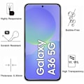 Pikkukuva 3 / 6: Karkaistu Lasi - Phonillico® - Samsung Galaxy A36 5G - Pakkaus 2 - Näytön ja Kameran Suojaus - Naarmuuntumaton Transparent